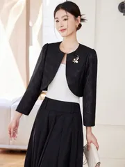 ジャケット 入学式 卒業式 レディース ママ 服装 母親 ノーカラー カラーレス 通勤 ビジネス フォーマル 大きいサイズ セレモニー 結婚式 