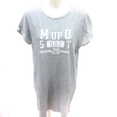 ニコアンド Niko and.. ワンピース タイト ひざ丈 半袖 グレー /RT