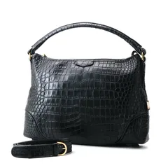 ■美品■LEATHER JEWELS レザージュエルズ ハンドバッグ クロコ型押しレザー ショルダーバッグ 2WAY 鞄 Crystal Reptiles COCOLUX ブランド古着【中古】20250306/RA3566