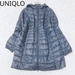 ユニクロ　ウルトラライトダウンジャケット　フード付き　高品質　ポケッタブル　スタンドカラー　中綿　軽量　カジュアル　シンプル　ネイビー