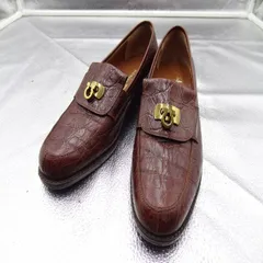 Salvatore Ferragamo サルヴァトーレ フェラガモ ローファー レザーモカシン クロコダイル型押し サイズ 6B 23㎝～23.5㎝ ブラウン