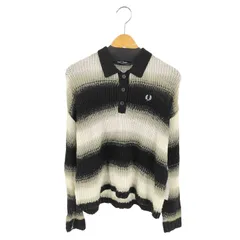 フレッドペリー FRED PERRY Striped Open-Knit Shirt レディース  UK10