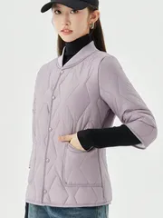 七分袖 ジャケット レディース 裏ボア 厚手ブルゾン 7分袖 キルティングジャケット ショート丈 裏起毛 アウター 冬 レディースファッション