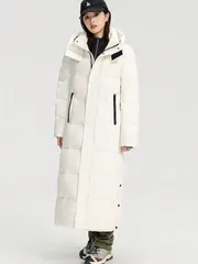 ダウンコート 超ロング レディース ベンチコート ダウン アウター 冬服 ロングコート 膝下 厚手 ロング丈 フード付き ハイネック スポーツ