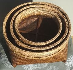 ♪籐編みの脱衣かご 中古 その5 4台＋1台 - メルカリ
