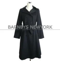 バーニーズニューヨーク ライナー付ダブルスタンドカラーコート ロング ブラック黒 バックコンシャス ロングコート（2230025）｜BARNEYS NEW YORK