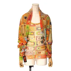 ■美品■Jean Paul Gaultier ジャンポール・ゴルチェ カットソー サイズS パワーネット 総柄 トップス アームカバー ストール 3点セット イタリア製 ブランド古着【中古】20250310/RA3326