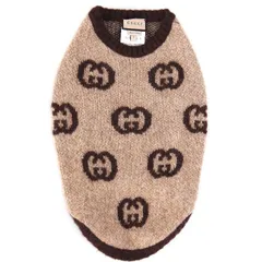 【お値下げ!】 グッチ GUCCI インターロッキングG ウールブレンド セーター 698200 ZAJIN 9551 ベージュ×ブラウン ニット ドッグ ペット ウェア 服 洋服 犬 わんちゃん 散歩 小型犬 中型犬【新品・本物】売れ筋のサムネイル
