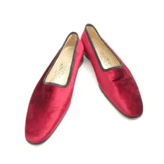 未使用 Salvatore Ferragamo フェラガモ パンプス 5.5C 22.9cm フラット ベロア ベルベット レディース AM7855 