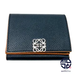 LOEWE ロエベ アナグラム トライフォールド ウォレット 三つ折りサイフ コンパクト ブラック 黒 財布 ブランド