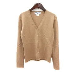 ナチュラルビューティーベーシック NATURAL BEAUTY BASIC カーディガン ニット ウール S ベージュ /MN