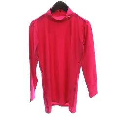 プーマ PUMA スポーツウエア カットソー Tシャツ ハイネック プリント 長袖 L ピンク /AU