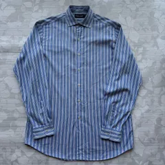 ポロゴルフ ラルフローレン Mサイズ ストライプ長袖シャツ 100%コットン