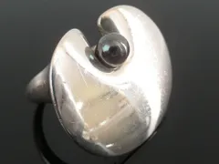 GEORG JENSEN ジョージ・ジェンセン リング 指輪 #351ND シルバー925 銀 ヘマタイト 赤鉄鉱 デンマーク製 11号 rk9298のサムネイル