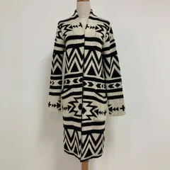 Anti Ballistic ジオメトリック ロングカーディガン 総柄 レディース サイズFREE ブラック アンティバルリスティック