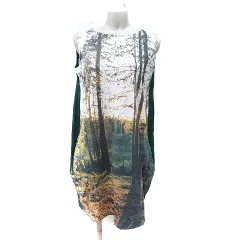 グラニフ graniph ワンピース ひざ丈 ノースリーブ 総柄 F マルチカラー /YI