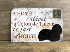 【Coton de Tulear/コトン・ド・テュレアール】 メタルプレート メッセージ 犬 雑貨 グッズ アート ポスター おしゃれ インテリア 壁飾り アンティーク風 143