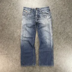 DIESEL Denim Damage Jeans ディーゼル デニムパンツ ダメージ ワイド ジーンズ ジーパン ストレート ボタンフライ USED/ヴィンテージ加工 メンズ W33 0087J