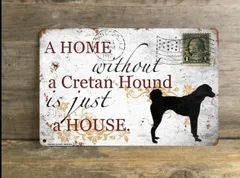 【Cretan Hound/クレタン・グレイハウンド】 メタルプレート メッセージ 犬 雑貨 グッズ アート ポスター おしゃれ インテリア 壁飾り アンティーク風 144