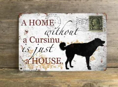 【Cursinu/クルシヌ】 メタルプレート メッセージ 犬 雑貨 グッズ アート ポスター おしゃれ インテリア 壁飾り アンティーク風 148