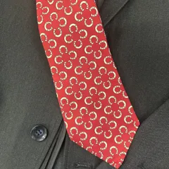 HERMES エルメス 馬蹄柄 ネクタイ ホースビット柄