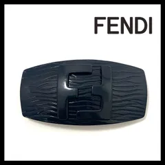 CH【FENDI】ロゴ バレッタ ブラック/黒 ヘアクリップ ヘアアクセサリー 髪留め ヘアピン フェンディ (CH-3595①)