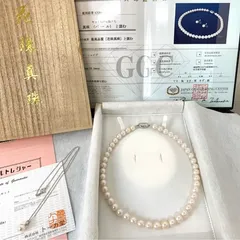 【イヤリング欠品】花珠 アコヤ 真珠 SV パールネックレス 8.5-9.0㎜ 鑑別書 桐箱