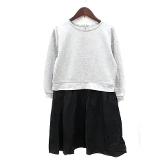 ロペピクニック ROPE Picnic ワンピース ミニ 長袖 ドッキング 38 M グレー /MN