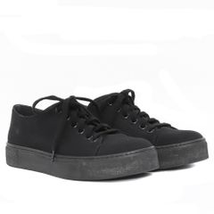 YOHJI YAMAMOTO 11号帆布ローカットスニーカー サイズ3 ブラック HH-E02-062