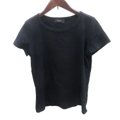 ケーティー キヨコ タカセ  K.T KIYOKO TAKASE CHIGNON K.T カットソー Tシャツ ラウンドカラー リブ ナイロン 半袖 黒 ブラック /AU