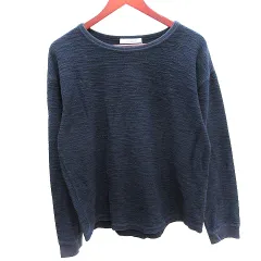 ジャーナルスタンダード JOURNAL STANDARD カットソー ボートネック 長袖 L 紺 ネイビー /AU