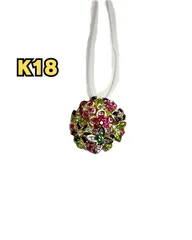 【K18】 ペンダント ゴールド 花 マルチストーン 3.8g