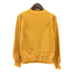 ナノユニバース nano universe ニット セーター ハイネック 長袖 F 黄色 イエロー /MN