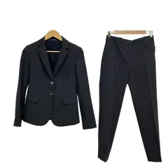 theory(セオリー) レディースパンツスーツ レディース - ダークグレー×ネイビー×ライトグレー チェック柄/肩パッド