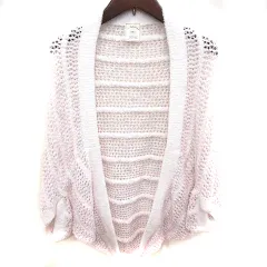 ジェラートピケ gelato pique カーディガン ニット 五分袖 総柄 F ベビーピンク /RT