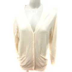 アダムエロペ Adam et Rope' カーディガン ニット 長袖 ウール 38 ライトベージュ /RT 