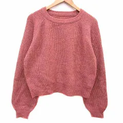 ミスティウーマン mysty woman ニット セーター 長袖 F ピンク /YK