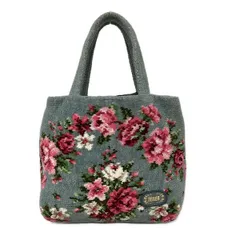 FEILER(フェイラー) トートバッグ - グレー×ピンク×マルチ 花柄/巾着型