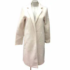 ザラ ZARA チェスターコート 前開き 総裏地 S アイボリー 白 ホワイト /YK