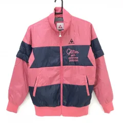 【美品】ルコックゴルフ 2WAY中綿ジャケット ピンク×ネイビー 袖着脱可 レディース L ゴルフウェア le coq sportif