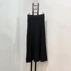 ブラック ニットロングスカート ロング丈スカート 3935