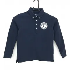 ジャックバニー 長袖ポロシャツ ネイビー ボタンダウン ロゴ刺しゅう ジュニア・キッズ 130(SS) ゴルフウェア Jack Bunny