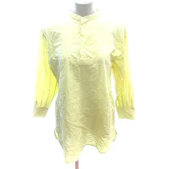 スタディオクリップ Studio Clip チュニック シャツ ブラウス ハーフボタン 長袖 F 黄色 イエロー /AU