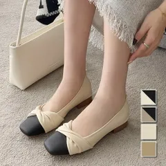 スクエアトゥチャンキーヒール 韓国ファッション 10代 20代 30代 上品 大人っぽい ローヒール 長時間 疲れにくい 脚長効果