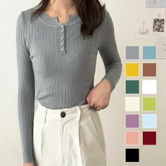 長袖リブニットトップス レディース ニット 長袖 無地 リブ シンプル カジュアル 春秋 着回し おしゃれ 大人 人気 トレンド 定番 おすすめ