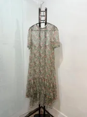 ザラ シースルー フラワー 花柄 レイヤード ロング丈ワンピース ドレス ロング丈 3199