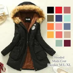 フード付きモッズコート レディース アウター 長袖 秋服 冬服 10代 20代 30代 韓国ファッション 韓国 大きいサイズ ストリート カジュアル ファー付き