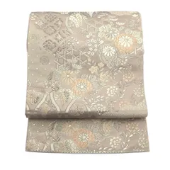 袋帯/美品/西陣/シルバー/仕立上がり/12076