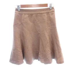 ジャスグリッティー JUSGLITTY フレアスカート ミニ ウール 1 S ベージュ /AU