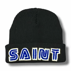 参考上代30800円 未使用 SAINT MICHAEL  × SEGA SG_KNIT CAP ニットキャップ ニット帽 ビーニー セントマイケル  × セガ SM-HR1-0000-C66 ブラック F （6189M）